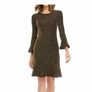 New MK dress gold and black